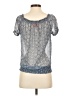 Joe Fresh 100% Polyester Blue Short Sleeve Blouse Size XS - photo 2