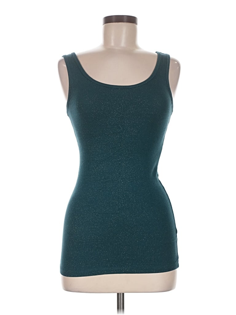 Pre-owned Mossimo Tank Top Teal Strapless Neckline Tops