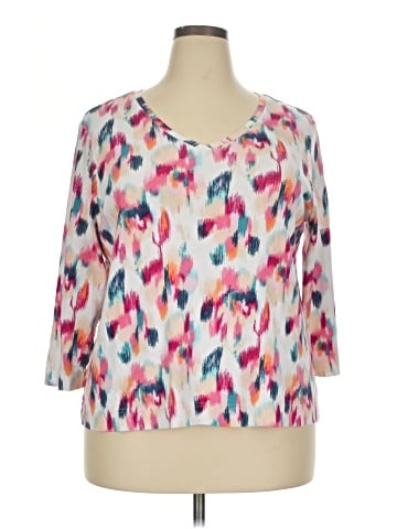 Chico's 3/4 Sleeve T-Shirt (view 1)