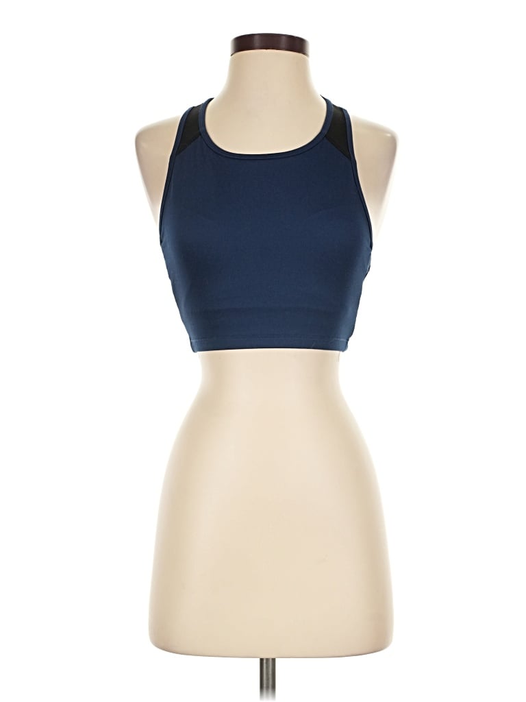 Pre-owned Starter Tank Top Blue Halter Neckline Tops