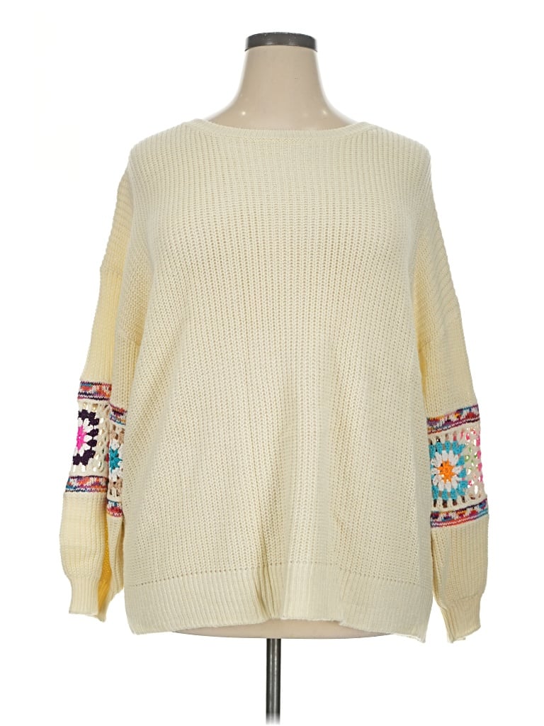 Pre-owned Bloomchic Pullover Sweater In Ivory
