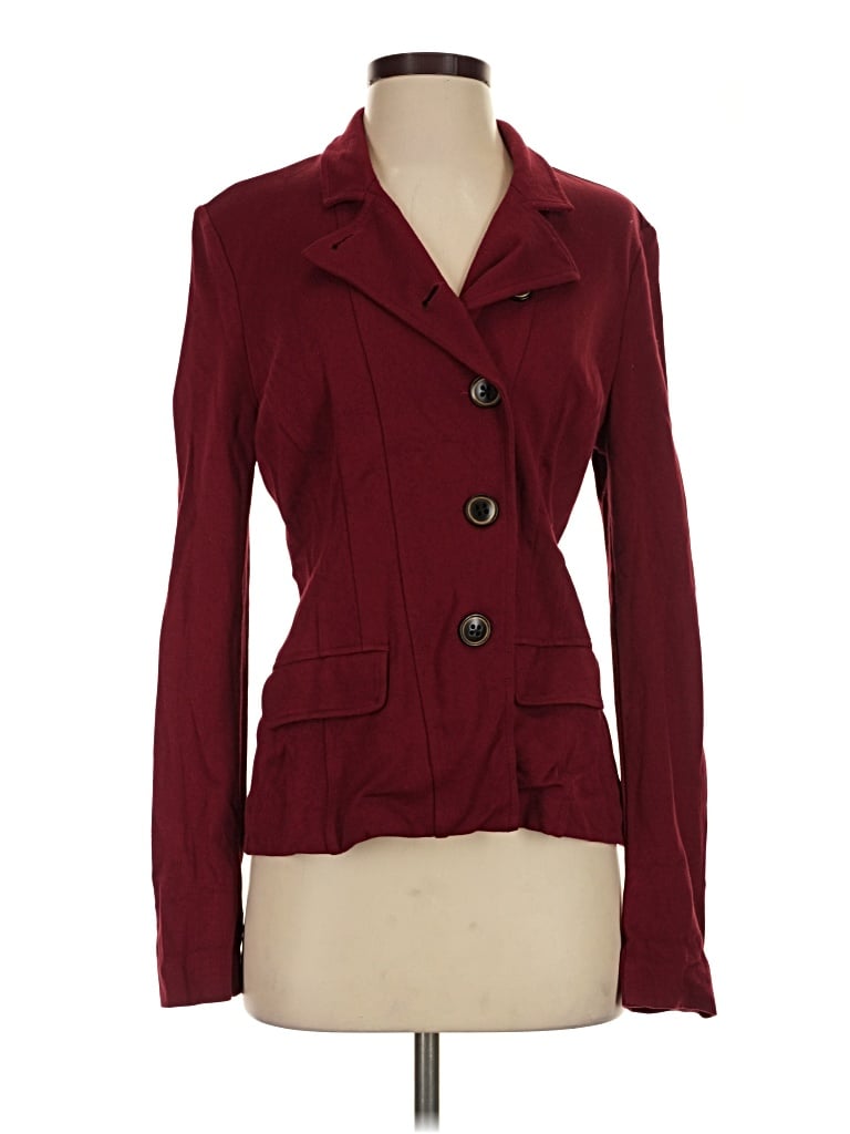 Pre-owned Cabi Blazer Jacket In Burgundy