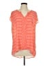 Stylus 100% Polyester Orange Short Sleeve Blouse Size XL - photo 1