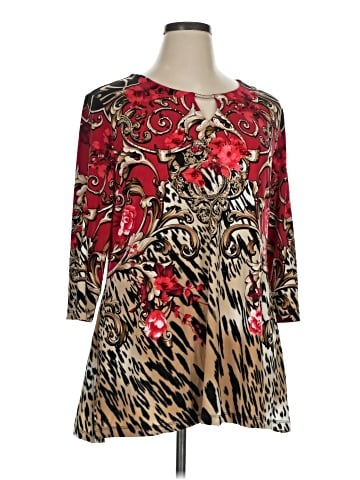 JM Collection 3/4 Sleeve Blouse (view 1)