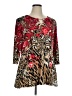 JM Collection Red 3/4 Sleeve Blouse Size XL - photo 1