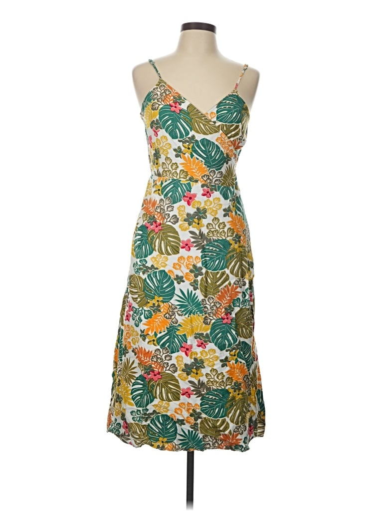 Pre-owned Loft Beach Casual Dress In Green
