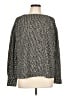H&M 100% Polyester Houndstooth Black Long Sleeve Blouse Size L - photo 1
