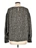 H&M 100% Polyester Houndstooth Black Long Sleeve Blouse Size L - photo 2