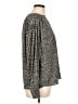 H&M 100% Polyester Houndstooth Black Long Sleeve Blouse Size L - photo 4