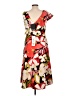 Halston Tropical Red Cocktail Dress Size 10 - photo 2