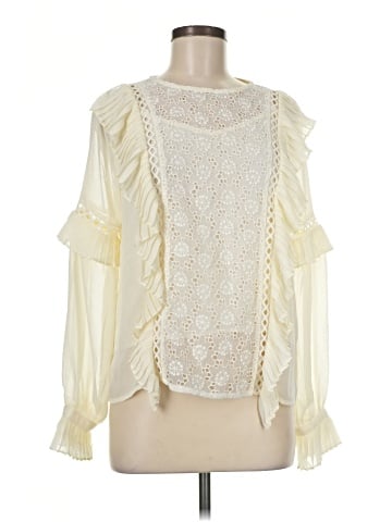 Champagne & Strawberry Long Sleeve Blouse (view 1)