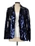Aqua 100% Polyester Metallic Blue Blazer Size L - photo 1