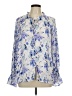 Unbranded Floral Blue Long Sleeve Blouse Size L - photo 1