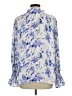 Unbranded Floral Blue Long Sleeve Blouse Size L - photo 2