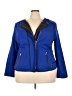 INC International Concepts 100% Polyester Color Block Blue Jacket Size 3X - photo 1