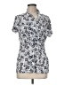 DKNY Silver Short Sleeve Polo Size M - photo 1