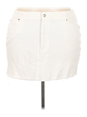 Ashley Graham Denim Skirt (view 1)