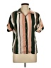 Shein Stripes Brown Short Sleeve Blouse Size 12 - photo 1