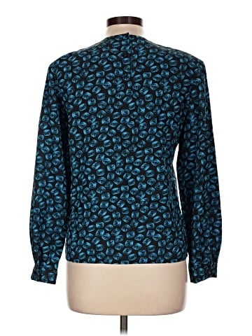 Albert Nipon Long Sleeve Silk Top (view 2)