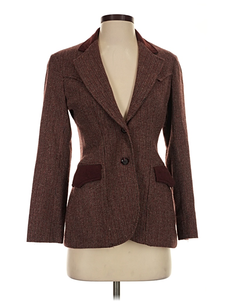 Pre-owned Assorted Brands Blazer Jacket In Brown