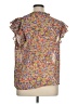 1.State 100% Polyester Yellow Purple Short Sleeve Blouse Size XL - photo 2