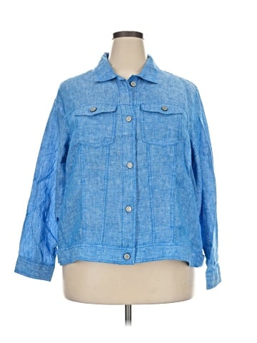 Jones & Co 3/4 Sleeve Button-Down Shirt (view 1)