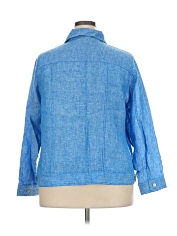 Jones & Co 3/4 Sleeve Button-Down Shirt (view 2)