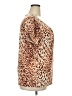 Grayson Animal Print Brown Short Sleeve Blouse Size 2X - photo 4