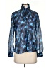 L'Agence Blue Long Sleeve Blouse Size XS (0) - photo 1
