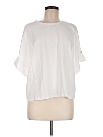 Zara W&B Collection Short Sleeve Blouse (view 1)