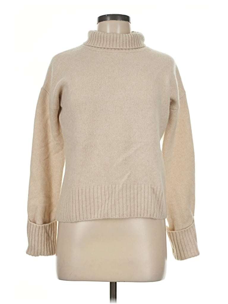 Pre-owned H By Halston Cashmere Pullover Sweater In Tan