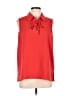 Catherine Malandrino 100% Polyester Red Sleeveless Blouse Size L - photo 1
