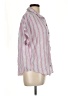 Splendid Stripes Pink Short Sleeve Button-Down Shirt Size L - photo 4