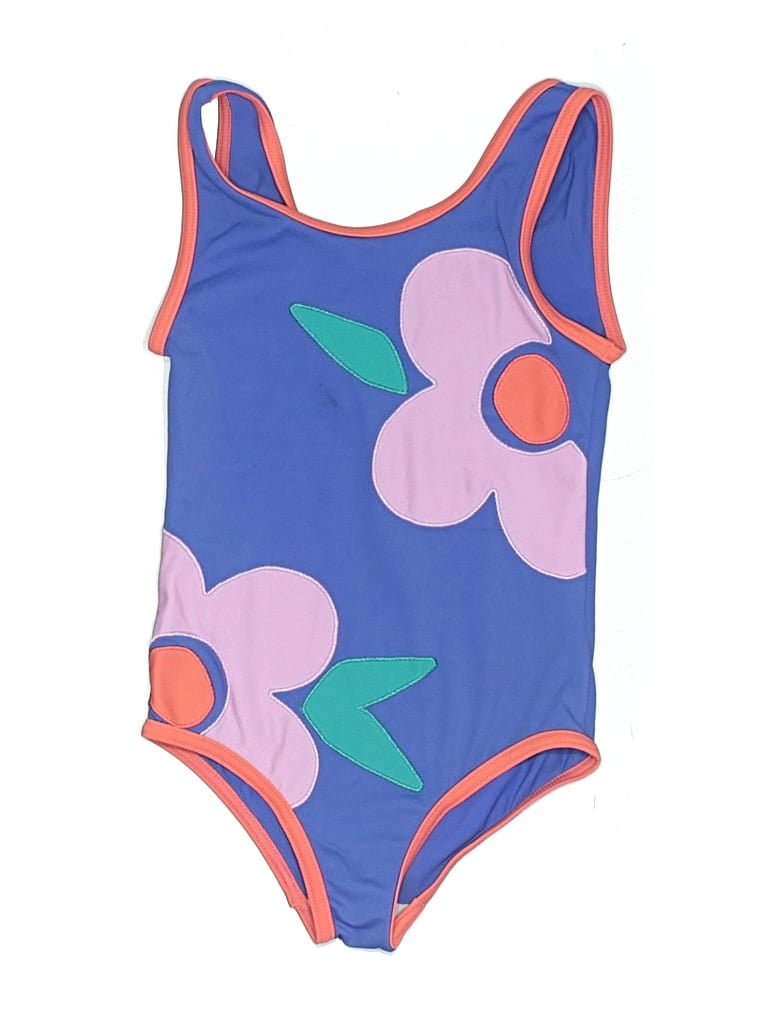 Pre-owned Mini Boden Kids' One Piece Swimsuit In Blue