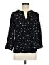 Daniel Rainn Stars Black Long Sleeve Blouse Size M - photo 1