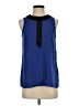 Vince Camuto 100% Polyester Blue Sleeveless Blouse Size XS - photo 1