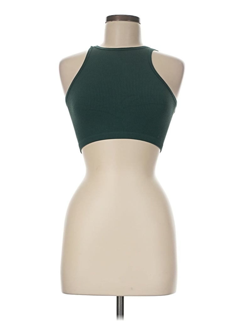 Pre-owned Out From Under Tank Top Green Halter Neckline Tops