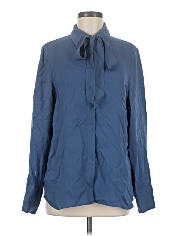 Lafayette 148 New York Long Sleeve Silk Top (view 1)