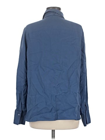Lafayette 148 New York Long Sleeve Silk Top (view 2)