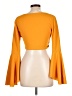 Shein Orange Long Sleeve Blouse Size L - photo 2