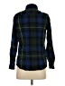 L.L.Bean 100% Cotton Plaid Blue Long Sleeve Button-Down Shirt Size XS - photo 2