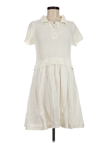 Flat White Casual Dress (view 1)