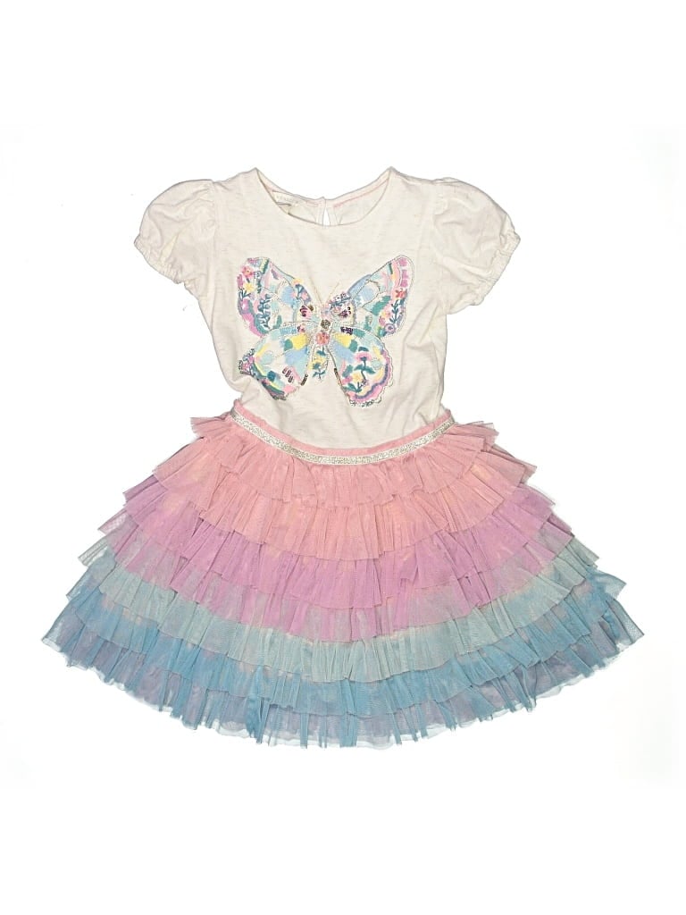 Pre-owned Monsoon Kids' Dress In Ivory