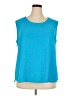 Anne Klein 100% Polyester Teal Sleeveless Blouse Size 2X - photo 1
