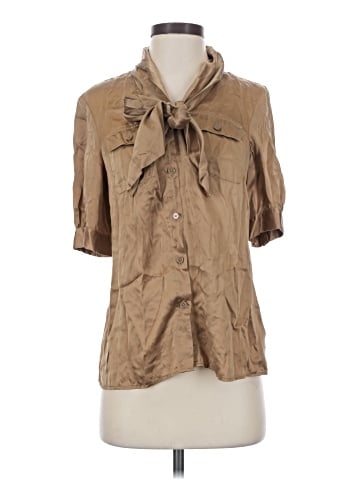 MICHAEL Michael Kors Short Sleeve Silk Top (view 1)