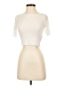 Topshop Ivory Short Sleeve Turtleneck Size 4 - photo 1
