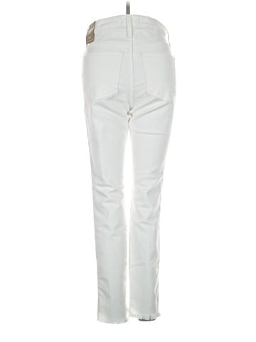 Madewell 10" High-Rise Skinny Jeans in Pure White: Step-Hem Edition (view 2)