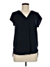 H&M 100% Polyester Blue Short Sleeve Blouse Size 6 - photo 1