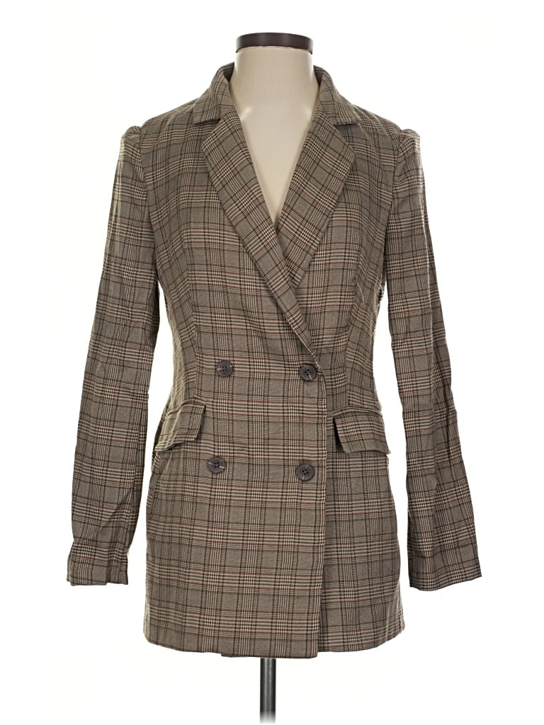 Pre-owned Showpo Blazer Jacket In Brown