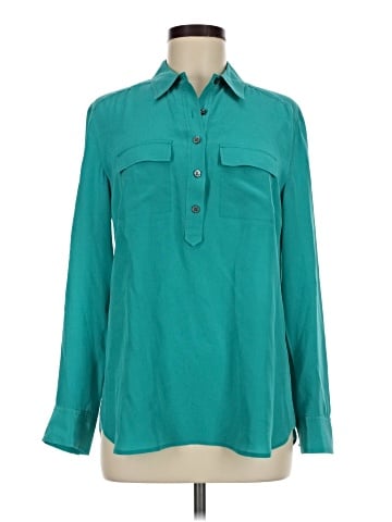Ann Taylor Long Sleeve Silk Top (view 1)